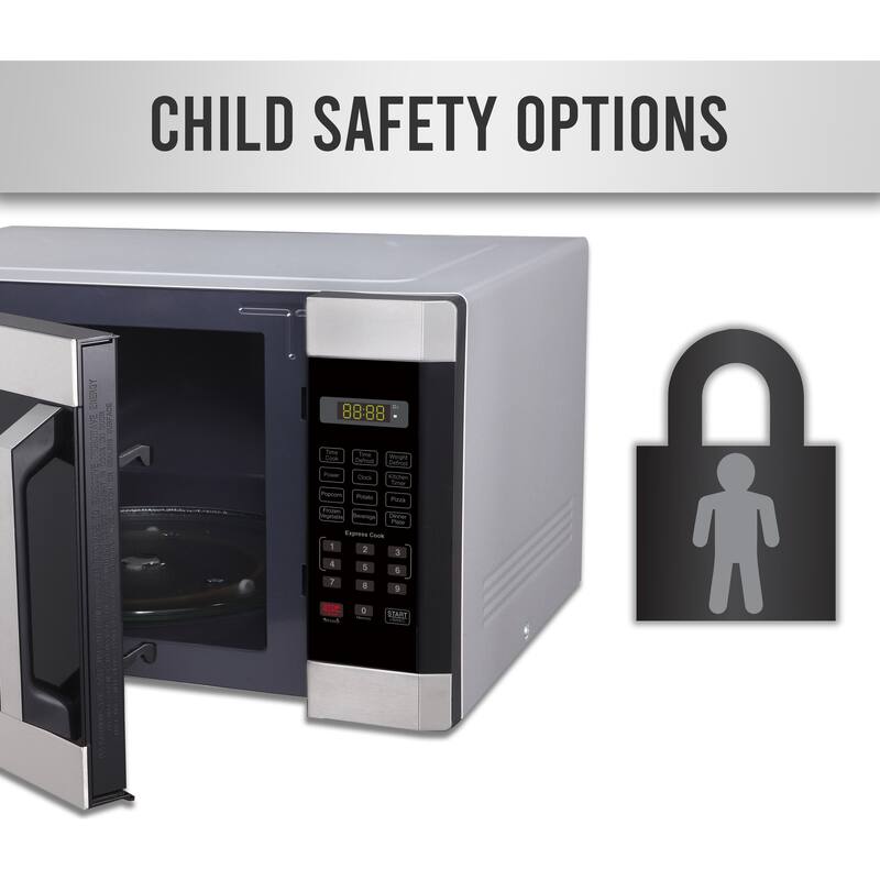 Farberware 1.6 Cu. Ft. Microwave Oven, Brushed Stainless Steel Bed